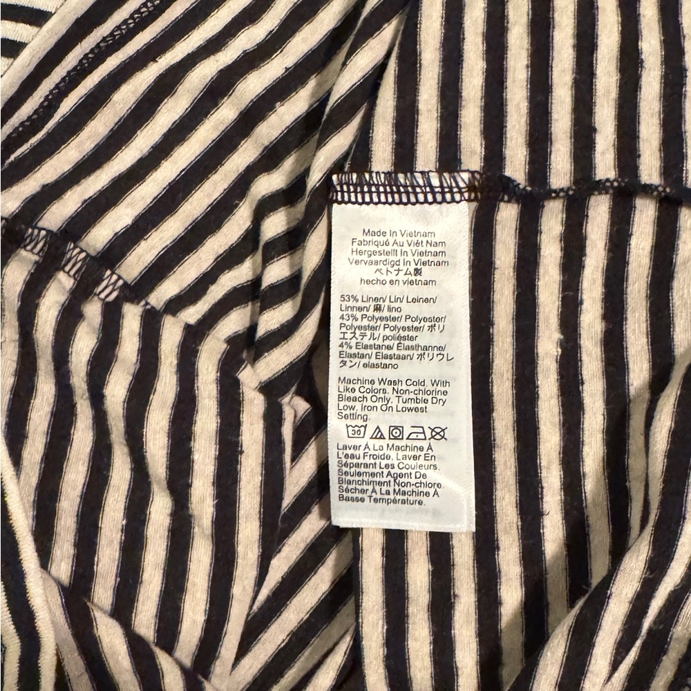 J.Crew Stretch linen-blend crewneck T-shirt in stripe - Picture 4 of 5
